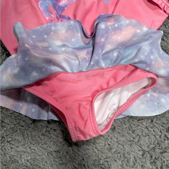 UVSkinz Pink and Purple Rashguard Swim Set Girls 5T - Picture 3 of 5